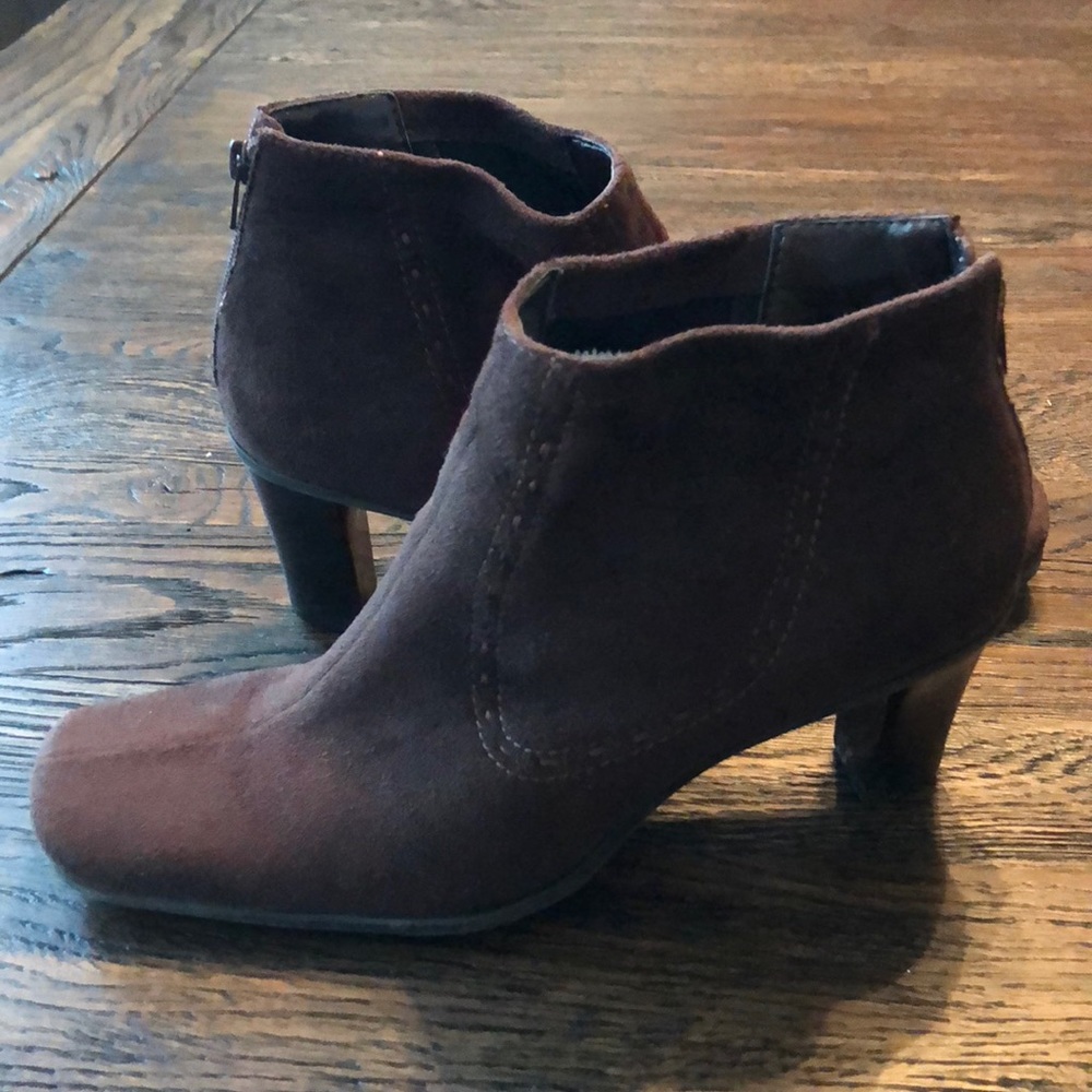 Brown Suede Booties